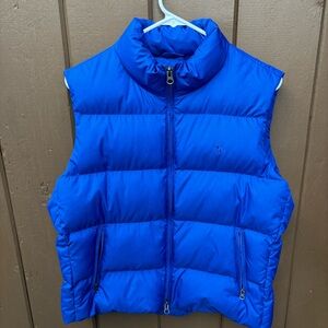 ralph lauren youth large blue puffer vest down